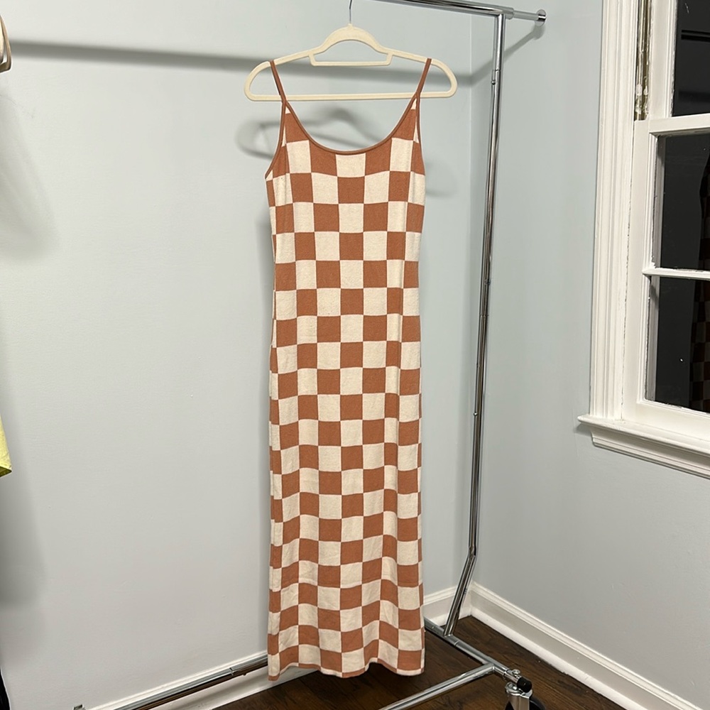 Checked Bodycon Dress